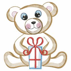 Rippled Teddy Bear 10(Md) machine embroidery designs