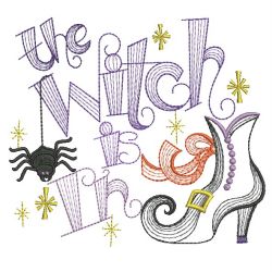 Rippled Halloween Witch 03(Sm) machine embroidery designs