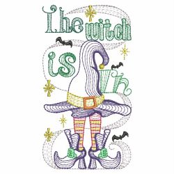 Rippled Halloween Witch 04(Lg) machine embroidery designs