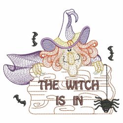 Rippled Halloween Witch 05(Lg) machine embroidery designs
