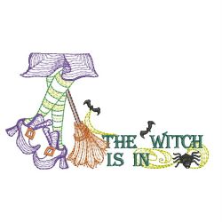 Rippled Halloween Witch 06(Sm) machine embroidery designs