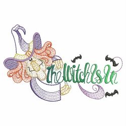 Rippled Halloween Witch 08(Sm) machine embroidery designs