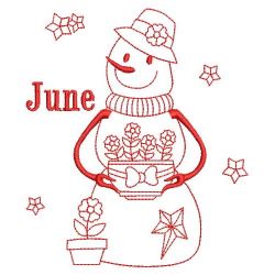 12 Months Snowmen 09(Md) machine embroidery designs