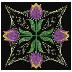 Rippled Tulip Quilt(Md) machine embroidery designs