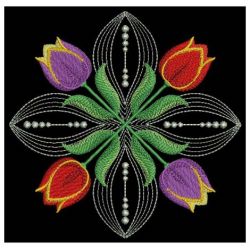 Rippled Tulip Quilt 05(Sm) machine embroidery designs