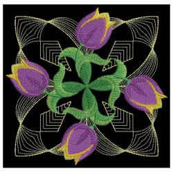 Rippled Tulip Quilt 09(Md) machine embroidery designs