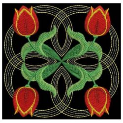 Rippled Tulip Quilt 10(Sm) machine embroidery designs