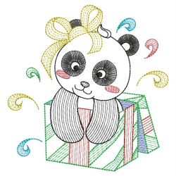 Rippled Christmas Panda 03(Sm) machine embroidery designs
