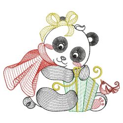 Rippled Christmas Panda 05(Lg)