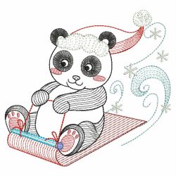 Rippled Christmas Panda 06(Sm) machine embroidery designs