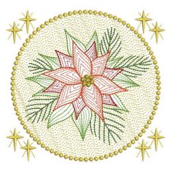 Rippled Christmas Poinsettia 01(Sm) machine embroidery designs