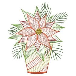 Rippled Christmas Poinsettia 05(Sm) machine embroidery designs