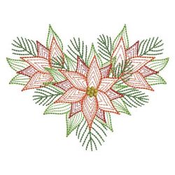 Rippled Christmas Poinsettia 06(Md) machine embroidery designs