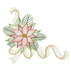 Rippled Christmas Poinsettia 08(Lg) machine embroidery designs