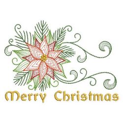 Rippled Christmas Poinsettia 09(Lg) machine embroidery designs