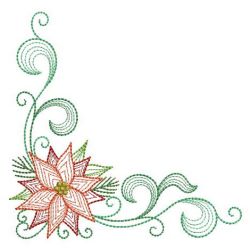 Rippled Christmas Poinsettia 10(Md) machine embroidery designs