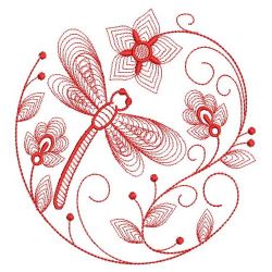 Redwork Dragonfly(Md) machine embroidery designs