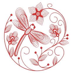 Redwork Dragonfly 01(Sm) machine embroidery designs