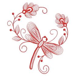 Redwork Dragonfly 08(Lg) machine embroidery designs