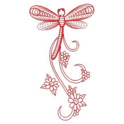 Redwork Dragonfly 11(Sm) machine embroidery designs