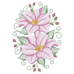 Rippled Lily 02(Md) machine embroidery designs