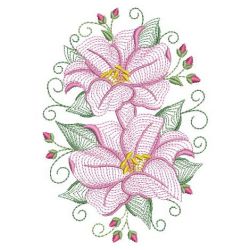 Rippled Lily 02(Lg) machine embroidery designs