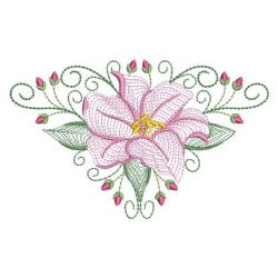 Rippled Lily 07(Lg) machine embroidery designs