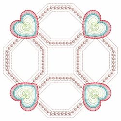 Colorful Heart Quilt 03(Md) machine embroidery designs