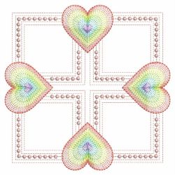 Colorful Heart Quilt 06(Sm) machine embroidery designs