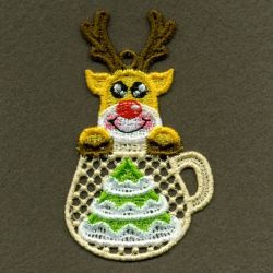 FSL Christmas Animal Cups machine embroidery designs