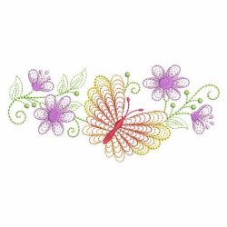Rippled Colorful Butterfly 04(Lg) machine embroidery designs