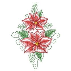 Watercolor Christmas Poinsettia 10(Sm) machine embroidery designs