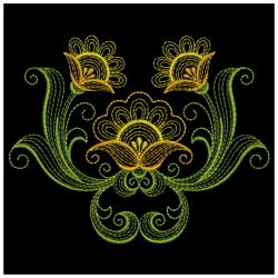 Rippled Fancy Flowers 06(Lg) machine embroidery designs
