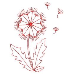 Redwork Dandelion 01(Md) machine embroidery designs