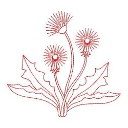 Redwork Dandelion 02(Lg) machine embroidery designs