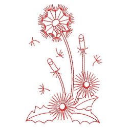 Redwork Dandelion 04(Sm) machine embroidery designs