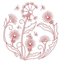 Redwork Dandelion 05(Md) machine embroidery designs