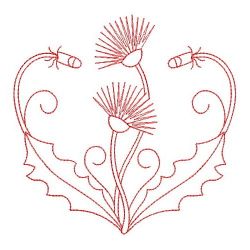 Redwork Dandelion 06(Lg) machine embroidery designs