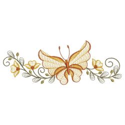 Rippled Butterfly Borders 03(Lg) machine embroidery designs