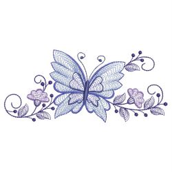 Rippled Butterfly Borders 06(Lg) machine embroidery designs