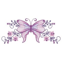 Rippled Butterfly Borders 09(Lg) machine embroidery designs