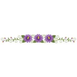 Flower Pillowcase Borders 03 machine embroidery designs