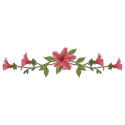 Colorful Flower Borders 02 machine embroidery designs