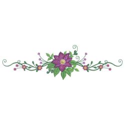 Colorful Flower Borders 03 machine embroidery designs