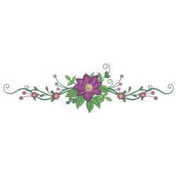 Colorful Flower Borders 03 machine embroidery designs