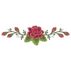 Colorful Flower Borders 04 machine embroidery designs