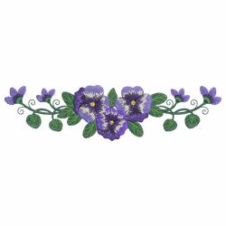 Colorful Flower Borders 07 machine embroidery designs