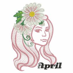 Rippled Month Flower Beauty 04(Sm) machine embroidery designs