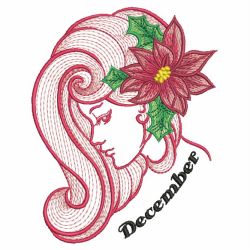 Rippled Month Flower Beauty 12(Sm) machine embroidery designs