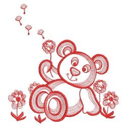 Redwork Cute Teddy Bear 03(Md) machine embroidery designs